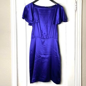 100% SILK Banana Republic Square Neck Flutter Sleeve Dress